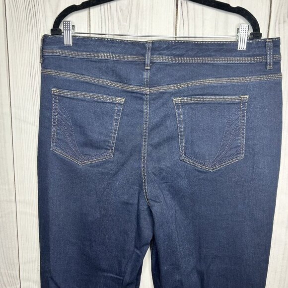 Style & Co Sz 18 Straight Leg Jeans High-Rise Stretch Dark Wash (38 x 31) NWOT - Picture 8 of 11